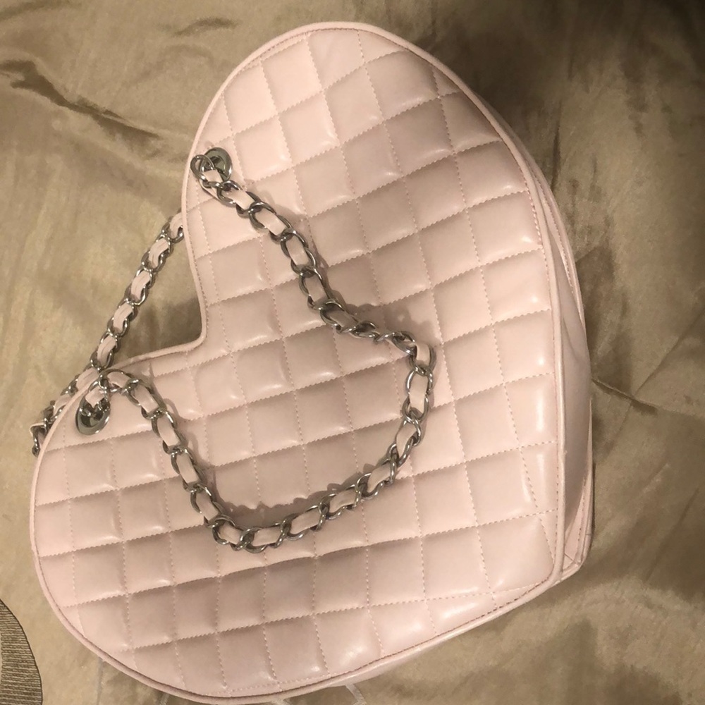 Bebe heart shaped quilted bag